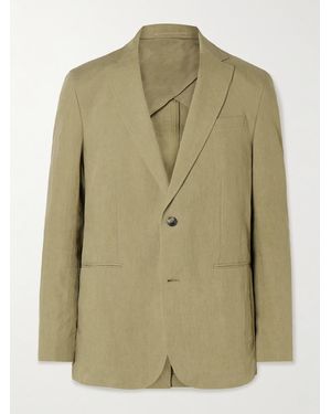 Orlebar Brown Garret Unstructured Linen Suit Jacket - Green