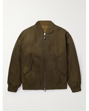 Loro Piana Thule Virgin Wool-Blend Gabardine Bomber Jacket - Green