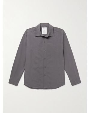 mfpen Generous Organic Cotton-Poplin Shirt - Grey