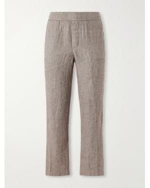 James Perse Straight-Leg Linen Suit Trousers - Grey