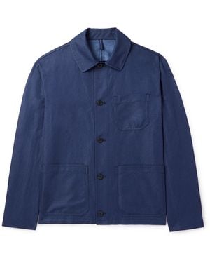 Slowear Venezia 1951 Cotton And Linen-blend Twill Chore Jacket - Blue