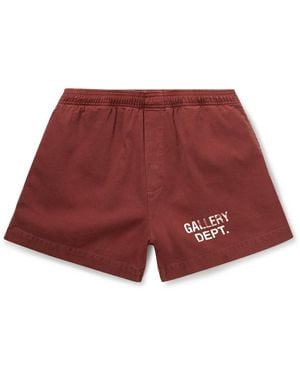 GALLERY DEPT. Zuma Straight-Leg Logo-Print Cotton-Jersey Shorts - Red