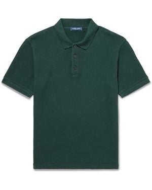 Frescobol Carioca Horacio Waffle-Knit Cotton Polo Shirt - Green