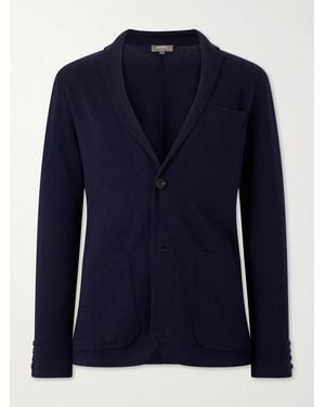 N.Peal Cashmere Cashmere And Silk-Blend Cardigan - Blue