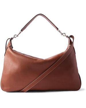 Celine Romy Large Full-Grain Leather Messenger Bag - Brown
