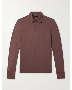 Slowear Incotex Zanone Slim-Fit Icecotton Polo Shirt - Brown