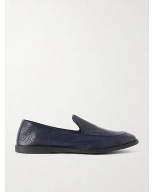 George Cleverley Cornwall Full-grain Deerskin Loafers - Blue