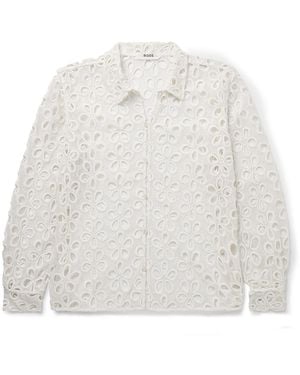 Bode Primrose Broderie Anglaise Cotton-Lace Shirt - White
