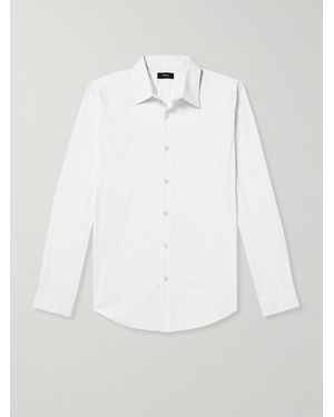 Theory Sylvain Slim-Fit Cotton-Blend Poplin Shirt - White