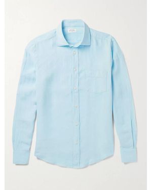 Hartford Linen Shirt - Blue