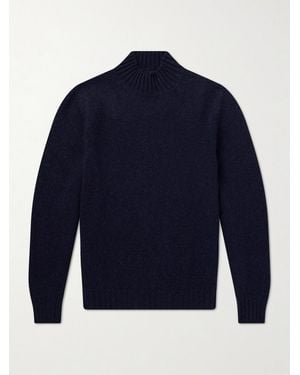 Fedeli Onda Wool and Cashmere-Blend Sweater - Blau