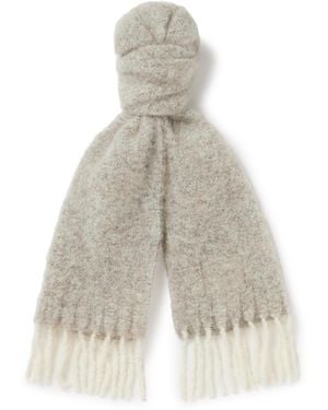NN07 Fringed Wool-Blend Scarf - White