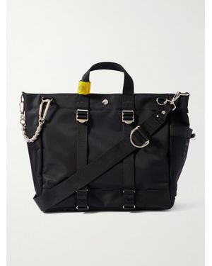 PORTER-YOSHIDA & CO Ride 2Way Webbing-Trimmed Nylon Messenger Bag - Black
