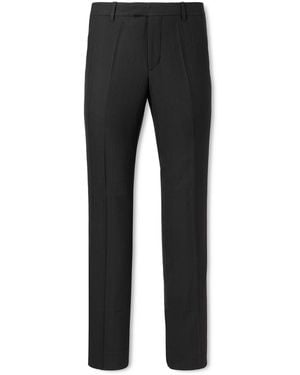 Enfants Riches Deprimes Skinny Lieutenant Straight-Leg Pinstriped Virgin Wool Pants - Black