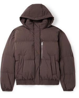 Laminar Quilted Shell Down Hooded Jacket - Brown