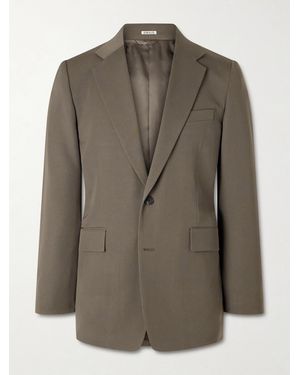 AURALEE Wool-gabardine Blazer - Green