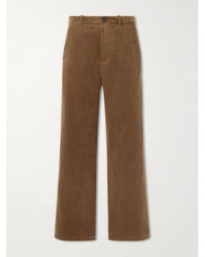 Jil Sander Wide-Leg Cotton-Corduroy Trousers - Brown