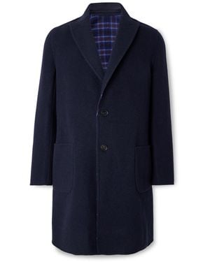 Etro Reversible Wool-Blend Felt Coat - Blue