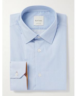 Paul Smith Striped Cotton-poplin Shirt - Blue