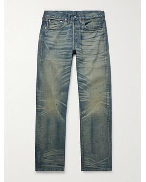 RRL Straight-leg Distressed Jeans - Blue