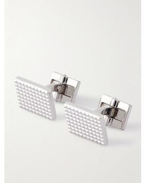 dunhill Hobnail Rhodium-Plated Cufflinks - Metallic
