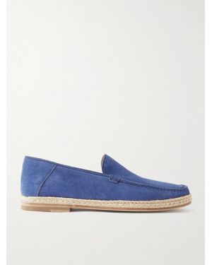 J.M. Weston Suede Loafers - Blue
