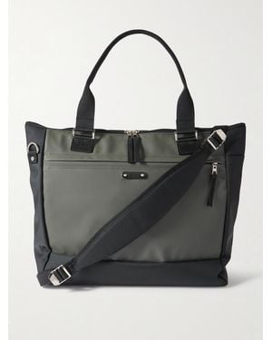 master-piece Spec Cordura And Leather Tote Bag - Nero