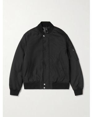 MR P. Padded Woven Bomber Jacket - Black