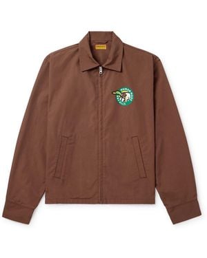 Human Made Drizzler Logo-Print Canvas Jacket - Brown