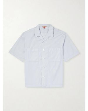 Barena Solana Camp-collar Cotton-poplin Shirt - Blue