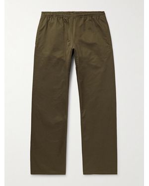Marni Straight-Leg Cotton-Gabardine Trousers - Green
