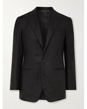 Saman Amel Slim-Fit Silk And Cashmere-Blend Blazer - Black