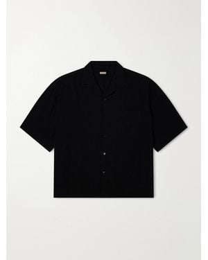 Kapital Big Lyocell And Linen-blend Shirt - Black