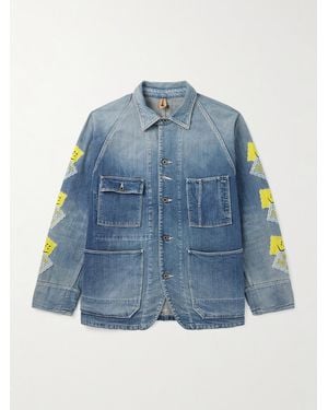 Kapital Cactus Appliquéd Denim Jacket - Blue