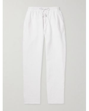 Vilebrequin Pacha Wide-Leg Linen Drawstring Trousers - White