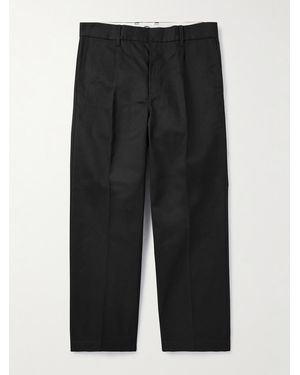 Wacko Maria Dickies® gerade geschnittene Hose aus Gabardine mit Falten - Schwarz