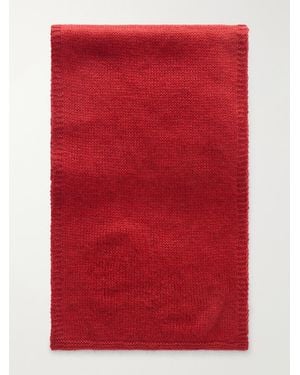 Anderson & Sheppard Muskox, Wool And Silk-Blend Scarf - Red