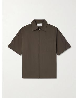 Givenchy Recycled Woven Zip-Up Shirt - Grey