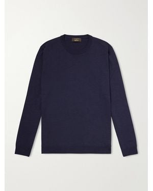 Slowear Zanone Slim-Fit Flexwool Sweater - Blau