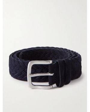 MR P. 3.5Cm Woven Suede Belt - Blue