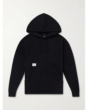 WTAPS SIGN-YD Cotton-Jersey Hoodie - Blau