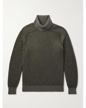 Sease Dinghy Cashmere Rollneck Sweater - Green