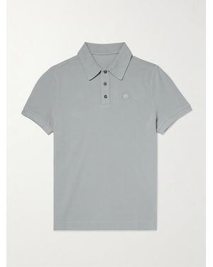 Canada Goose Beckley Logo-Appliquéd Panelled Cotton-Piqué Polo Shirt - Grey