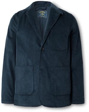 Portuguese Flannel Cotton-Corduroy Blazer - Blue