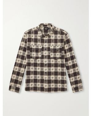 RRL Checked Brushed Cotton-Twill Shirt - Brown