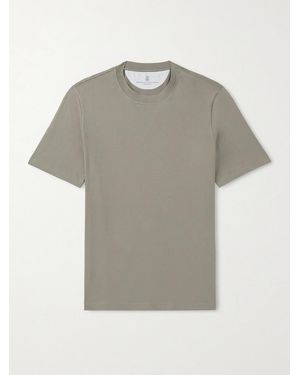 Brunello Cucinelli Cotton-jersey T-shirt - Grey