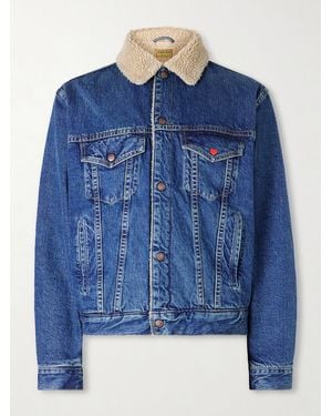 Human Made Fleece-lined Denim Jacket - Blue