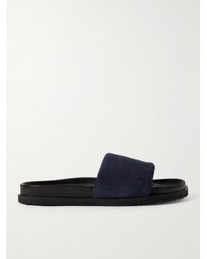 MR P. Tom Padded Suede Sandals - Blue