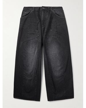 Needles H.D. Buggy Wide-Leg Drawstring Jeans - Black