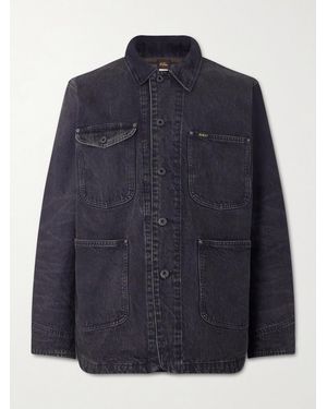 RRL Corduroy-trimmed Denim Jacket - Blue